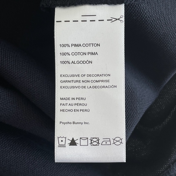 NWOT Psycho Bunny men pique polo shirt Size M - Picture 6 of 6